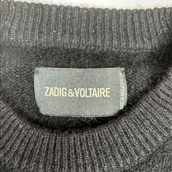 Womens Zadig & Voltaire Markus Crewneck 100% Cashmere Starry Sweater, size XS - Picture 5 of 8